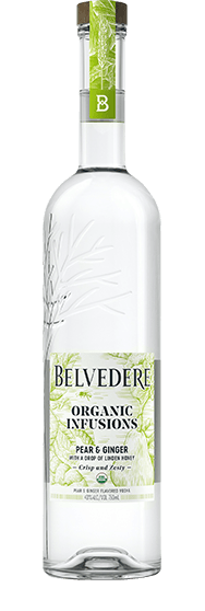 Bottle of Pear & Ginger Organic Infusion Belvedere Vodka