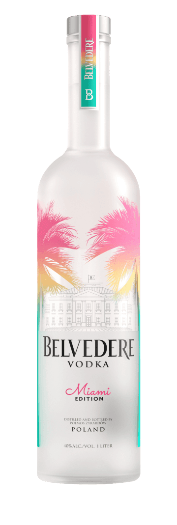 Bottle of Miami Limited Edition Belvedere Vodka